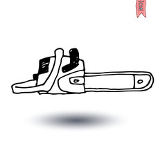 chainsaw, vector illustration.