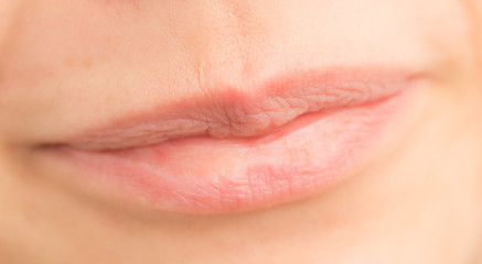 female lips. close-up