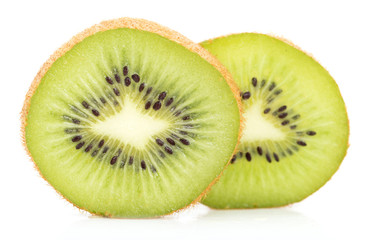 kiwi on white background. close-up