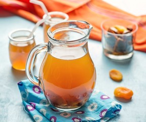 Fruit drink kompot uzvar with dried fruits