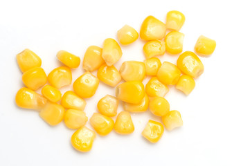 corn on a white background. close-up