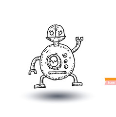 Robot cartoon, vector illustration.