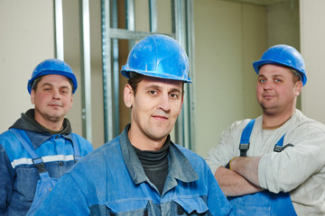 Construction workers team