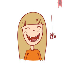 Tooth, vector illustration.