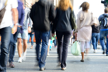 Naklejka premium Motion blurred pedestrians