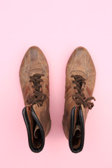 vintage baseball leather boots