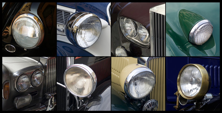 Oldtimer, headlights detail