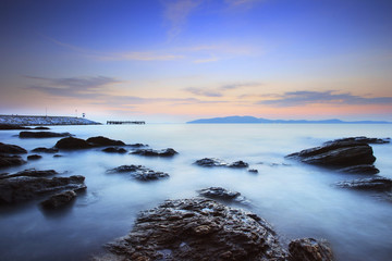 beautiful sun rise sky at sea coast