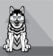 Alaskan Dog cartoon