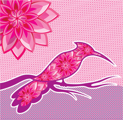 Flower Bird vector design