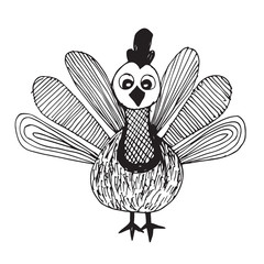 Turkey bird cartoon for Happy Thanksgiving celebration