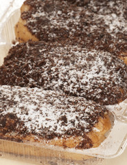 Eclairs with chocolate chips