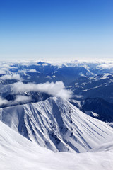 Winter mountains in nice sun day