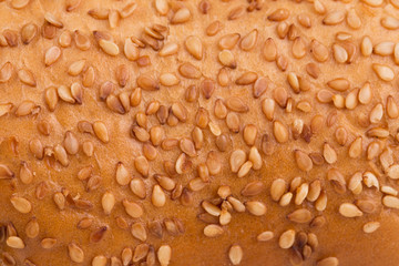 Bun with sesame seeds.