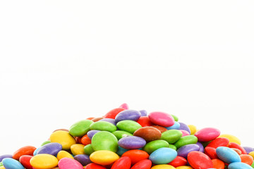 Schokolinsen: Platz für Text für Einladung oder Plakat für Feier