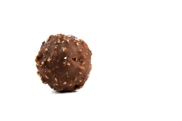 Almond chocolate ball isolated
