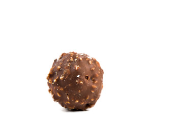 Almond chocolate ball isolated