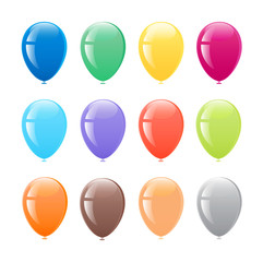 Multi-colored balloons.