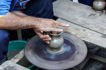 creating an earthen jar on the circle