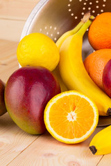 Citrus fruits and bananas