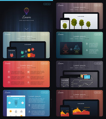 Naklejka premium Landing Page for Web Marketing