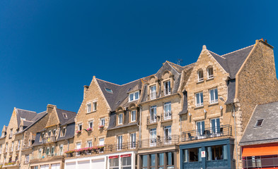 Obraz premium Architecture of Brittany, France. Buildings of Cancale