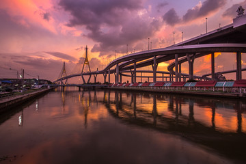 Fototapeta na wymiar Bhumibol Bridge in Thailand
