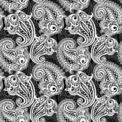 Paisley seamless lace pattern