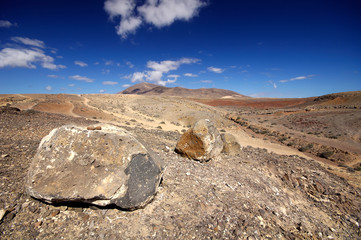 Fototapeta na wymiar Landscape in los Ajaches, Punta Papagayo.Canary islands, Lanzaro