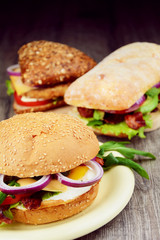 Homemade tasty sandwich