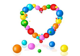 heart. Valentine's Day. Love. Heart of balls