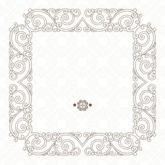 Decorative frame. White background.