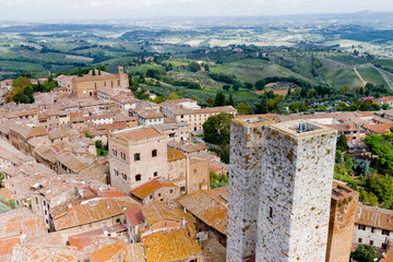 Obraz premium San Gimignano is a small walled medieval hill town in Tuscany