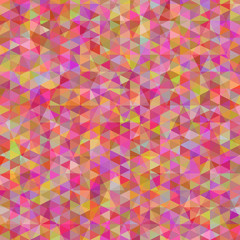 Geometric disorder of the colorful triangles pattern