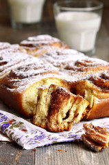 Yeast rolls with cinnamon.