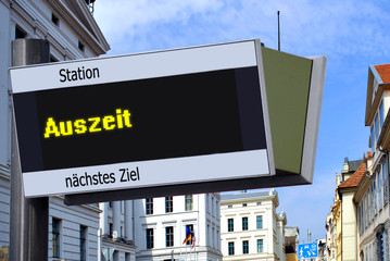 Fototapeta premium Anzeigetafel 7 - Auszeit