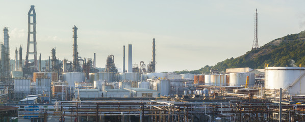 Storage tanks in a factory