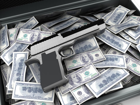 money and gun