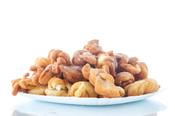sweet pastry deep fried and sprinkled