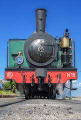 Obraz premium Lokomotywa parowa, 1920, w Baie de Somme, Pikardia