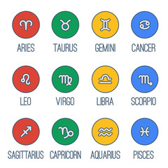 Zodiac signs icons