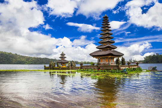 spiritual Bali. Ulun Danu temple in  Bratan lake
