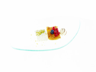 apple tart with coconut ice cream