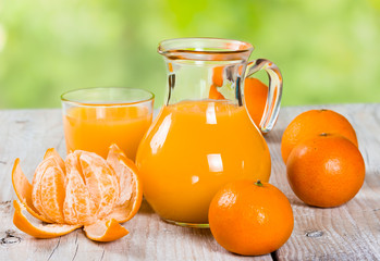 Fresh tangerine juice