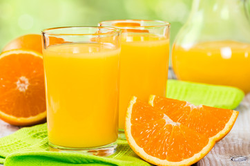 Fototapeta na wymiar Fresh orange juice