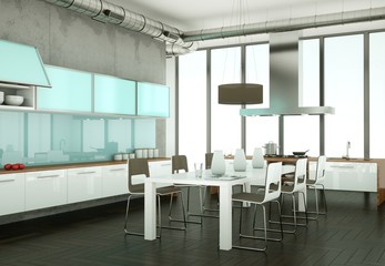 moderne Küche Interieur Design