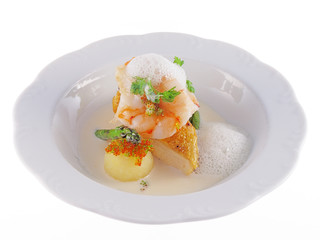 chicken & prawn with cornmeal dumpling