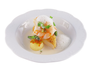 chicken & prawn with cornmeal dumpling