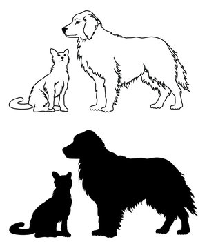 Dog and Cat Graphic Style