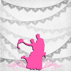 mariage en gris et rose